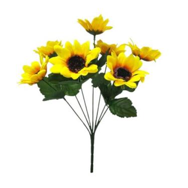 Imagem de Ramo de Girassol Artificial Para Decoração - Nacional 