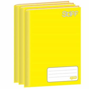 Imagem de Caderno Brochura 1/4 Jandaia Stiff 96 Folhas Amarelo 5 Unidades