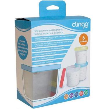 Imagem de Potes para Armazenamento Leite Materno e Papinhas - Clingo