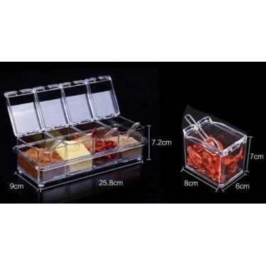 Imagem de Porta Condimento Organizador Tempero Acrílico Para Cozinha - Point Mix