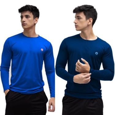 Imagem de Kit 2 Camisas Termicas Masculina Uv50+ Segunda Pele Proteção Solar - D