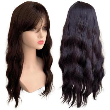 Imagem de Peruca longa ondulada com franja wig fibra premium 65cm - LIONSWIG, Ca