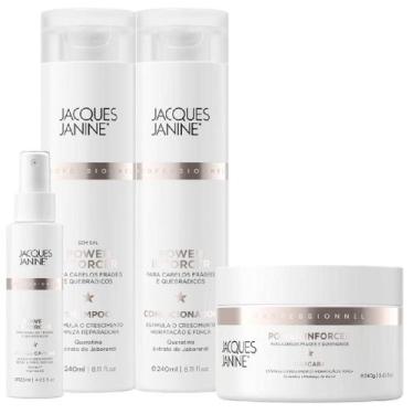 Imagem de Kit Jacques Janine Power Inforcer Shampoo 240ml Condicionador 240ml Má