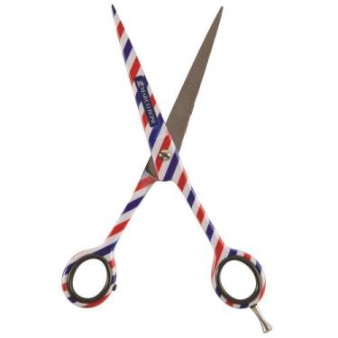 Imagem de Tesoura Navalha Listrada Para Barba e Cabelo Marco Boni