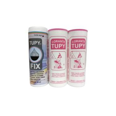 Imagem de Kit 2 Corantes Tintura Várias Cores 45g + 1 Fixador Tupy Fix, Rosa