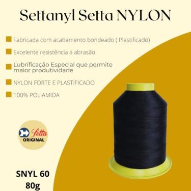 Imagem de Linha Settanyl Setta 60 / 80g Poliamida Nylon Depilação, PRETA