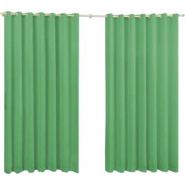 Imagem de Cortina Roma 3 Metros Para Sala E Quarto - Cris Enxovais, Verde