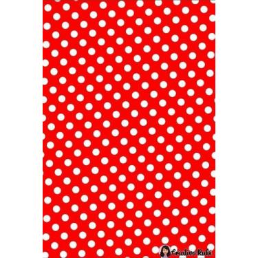 Imagem de EVA Estampado POÁ 40x60 C/5fls Make+ Bolinha Vermelho e Branco