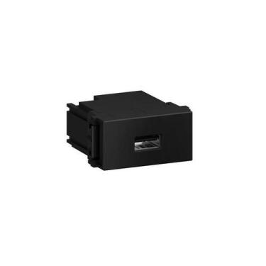 Imagem de  refinatto módulo tomada carregador keystone usb preto - weg