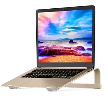 Imagem de Suporte MacBook Pro - Suporte de alumínio para laptops de 12 a 16 polegadas, suporte de resfriamento para Mac, HP, Dell e mais (dourado)