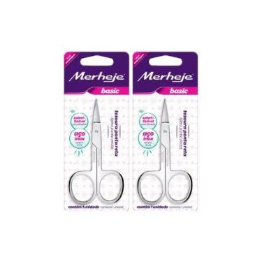 Imagem de Kit 2 Tesoura De Unha Ponta Curva Deixa Unha Perfeita - Merheje