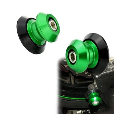 Imagem de Xitomer 1 par M10 X1.25 bobinas deslizantes de braço de motocicleta CNC suporte parafuso para Kawasaki ZX-6R/10R/Z1000/Z750/ZX-9R/ZX-12R, Ninja250/EX250/300R, para YAMAHA YZF 750/1000, FZR 1000/600Rxitomer verde SAB003101BK-X