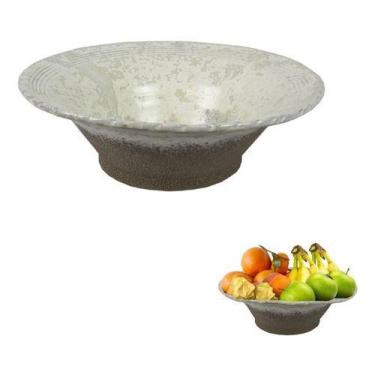 Imagem de Fruteira De Cerâmica Centro De Mesa Redonda Rústica 11 X 36 - Vacheron