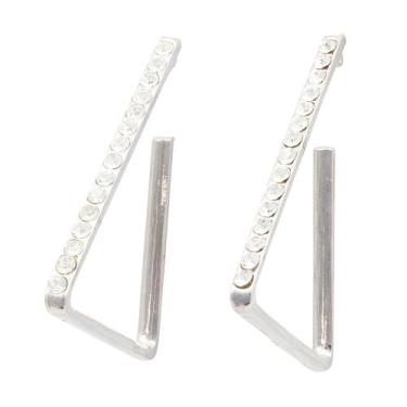 Imagem de Brinco Strass Triângulo BC0657 - Akasaki, Prateado