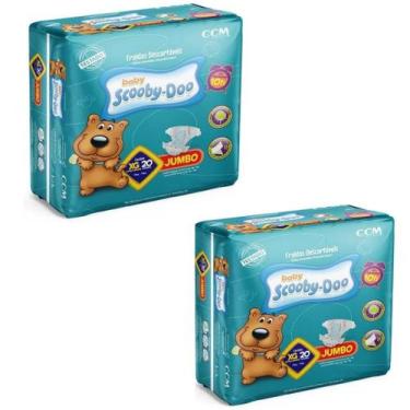 Imagem de Kit 2 PCT Fralda Descartável Scooby Doo Jumbo Todos Os Tamanho-(P)(M)(