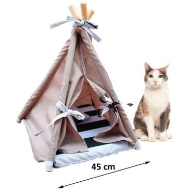 Imagem de Kit Caminha Pet Cachorro Gato Cabana Toca Cinza Com Preto P - Pet Best