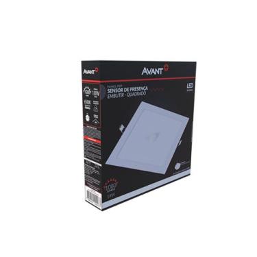 Imagem de Painel Plafon Embutir Quadrado 22x22 18w 6500k Branco Frio Avant