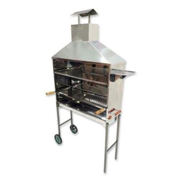 Imagem de Carrinho de espetinho Inox 80cm - VJ Churrasqueira