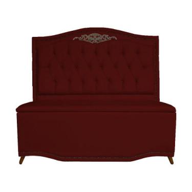 Imagem de Kit Cabecaira + Calçadeira Para Cama Box Casal King - Suede - Sv Decor