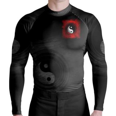 Imagem de Rash Guard Atlética Esportes Yin-Yang, P, Preto