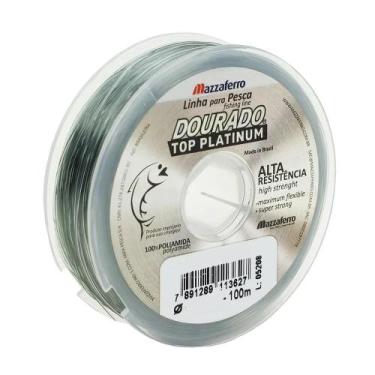 Imagem de Linha Monofilamento Dourado Top Platinum 100mts - Mazzaferro 0,35mm Pr