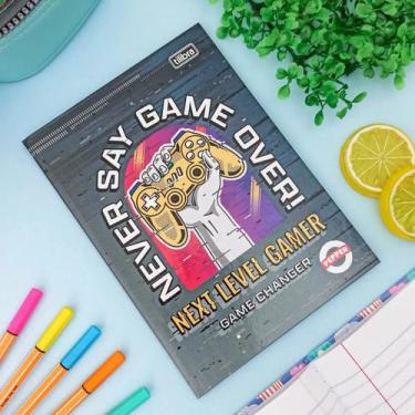 Imagem de Caderno Pequeno Brochura 1/4 Pepper 40 Folhas - Tilibra, GAME