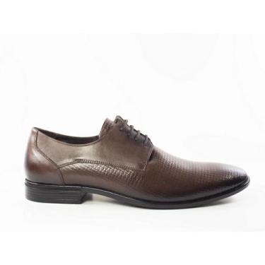 Imagem de Sapato Social Masculino Couro Derby Tressê Clássico - Reta Oposta, Mar