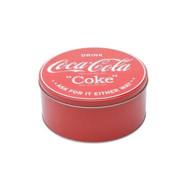 Imagem de Lata de Metal Round Coca-Cola Drink Vermelho 17 x 7,7cm - Urban