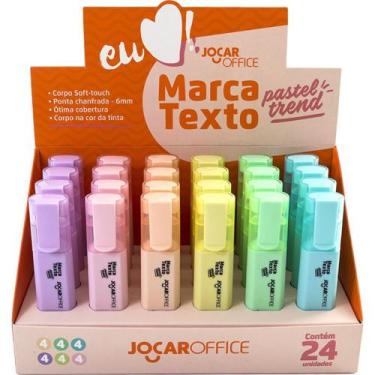 Imagem de Caneta Marca Texto Jocar 6 Cores Pastel Display com 24 Unidades - Leon