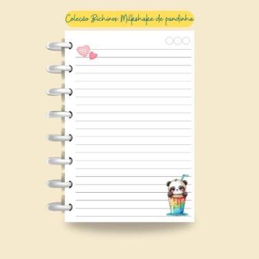 Imagem de Refil Caderno de Disco Sistema Inteligente I Milkshake de Pandinha  - 