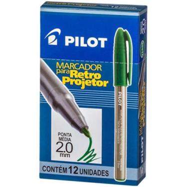 Imagem de Caneta Retroprojetor 20MM Marcador Verde - Caixa com 12 Unidades - Pil