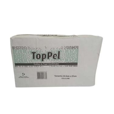 Imagem de Papel Interfolha 100% celulose 22,5x21cm 2 dobras folha simples Toppel