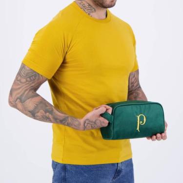 Imagem de Necessaire Palmeiras Veludo Verde - Jc Bandeiras, Único