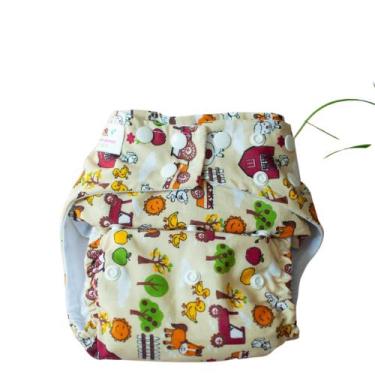 Imagem de fralda ecológica  COM absorvente de melton de 6  camadas  estampa faze