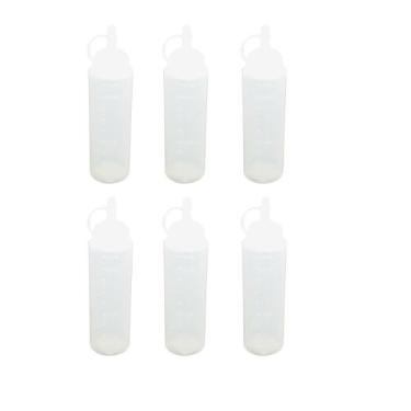 Imagem de Kit com 6 Bisnagas Plásticas Pequena Com Bico 230ml Frigopro