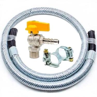 Imagem de Kit Instalaçao Mangueira 5,00 Metro Bm x Bm Gás Encanado - MR GÁS