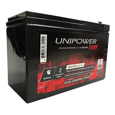 Imagem de Bateria Estacionária Selada 12V 7Ah VRLA UP1270E Unipower
