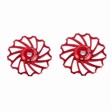 Imagem de Rolo Guia do Desviador Traseiro da Bicicleta, Polias Leves de Liga de Alumínio, Rolamentos de Esferas Lisos, 7/8/9/10 Velocidades, 2 Peças de Rolamentos Cerâmicos (13T)