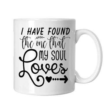 Imagem de SpreadPassion Caneca de café I Have Found The One That My Soul Loves, presente para namorado e namorada, ideia de presente de dia dos namorados, presente para marido e esposa, ideia de presente de