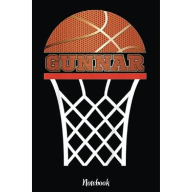 Imagem de Kids Basketball Boy Custom Name Gunnar, Youth Notebook: Basketball Themed Blank Lined Journal Notebook for School, Work, Taking Notes & Gifting - for Boys & Girls, Teens, ... 110 pages