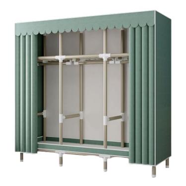 Imagem de Guarda-roupa Armário de guarda-roupa portátil simples armário de armazenamento autônomo rack de roupas armário de pé para casa fácil de montar armário