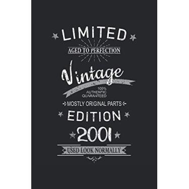 Imagem de 20th Birthday Limited 20 Years Edition 2001 Graphic Deko Vintage: NOTEBOOK - Funny birthday present, gift idea - A5 (6x9) - 120 pages - SKETCH BLANK - ... planner, birthday, funny, vintage, saying