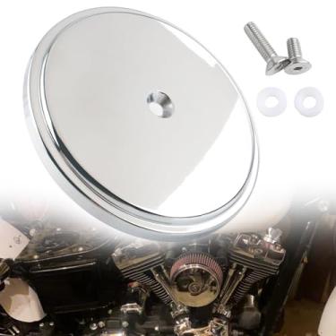 Imagem de FINMOKAL Tampa externa lisa cromada Big Sucker Air Cleaner substituição e componentes opcionais c kits de filtro de ar King Chrome e Big Sucker