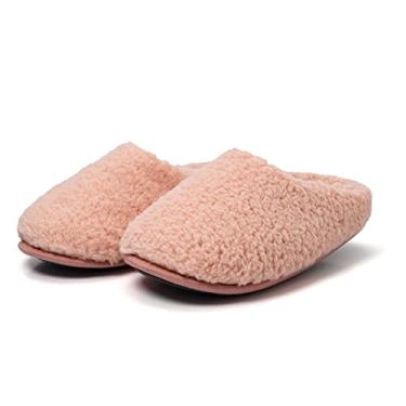 Imagem de Pantufa Feminina Peluciada 100% Poliéster Sola Antiderrapante Disponível do 27 até 46 (Rosa, BR, Adulto, Faixa Numérico, 45, 46)