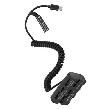 Imagem de Acessórios de Fotografia KIMISS, Tipo C para NP F550 Cabo de Alimentação de Mola Adaptador de Alimentação de Bateria Falsa para Luz de Preenchimento de Monitor