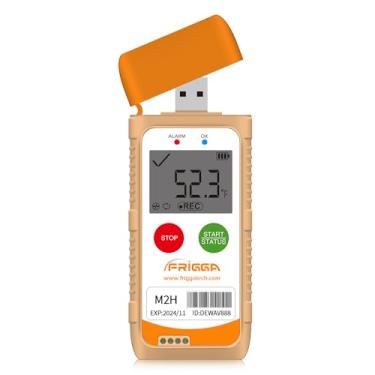 Imagem de Frigga M2H Registrador de Dados de Temperatura E Umidade Reutilizável, Registrador de Temperatura Digital Usb Multiuso, 28.800 Pontos, Termômetro de Geladeira de Alta Precisão, Registrador, Relatório