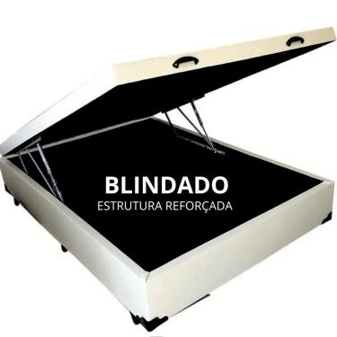 Imagem de Cama Baú Casal Padrão 1,38 x 1,88 c/ 48cm de altura - Blindado