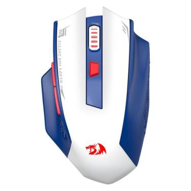Imagem de Mouse Gamer Redragon Woki M994 Sem Fio - Azul Branco, Branco-Azul