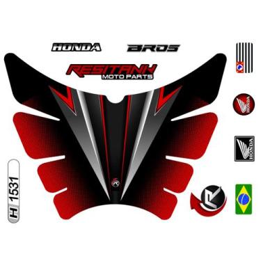 Imagem de Adesivo Protetor Tanque Moto NXR Bros 160 H1531 - Resitank