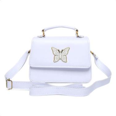 Imagem de Bolsa Infantil Mão E Transversal Bloguerinha Luxo Reveillon Branca - g